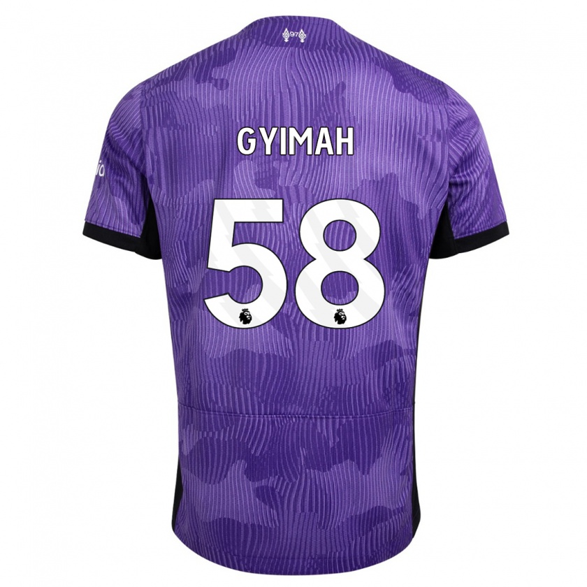 Kandiny Férfi Francis Gyimah #58 Lila Harmadik Számú Jersey 2023/24 Mez Póló Ing