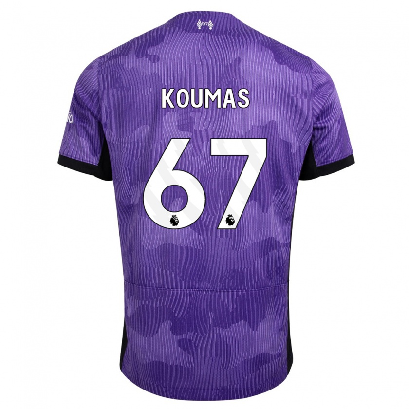 Kandiny Férfi Lewis Koumas #67 Lila Harmadik Számú Jersey 2023/24 Mez Póló Ing