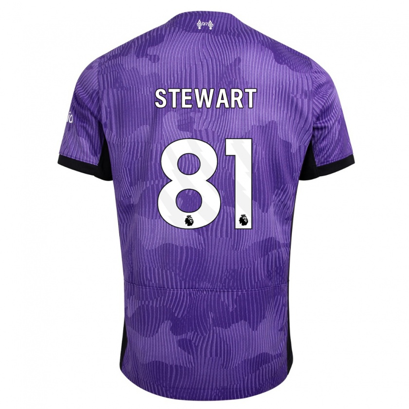 Kandiny Férfi Layton Stewart #81 Lila Harmadik Számú Jersey 2023/24 Mez Póló Ing