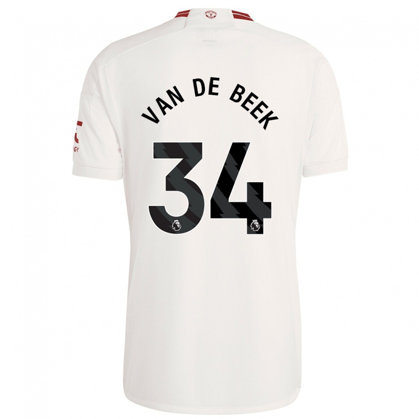 Kandiny Férfi Donny Van De Beek #34 Fehér Harmadik Számú Jersey 2023/24 Mez Póló Ing