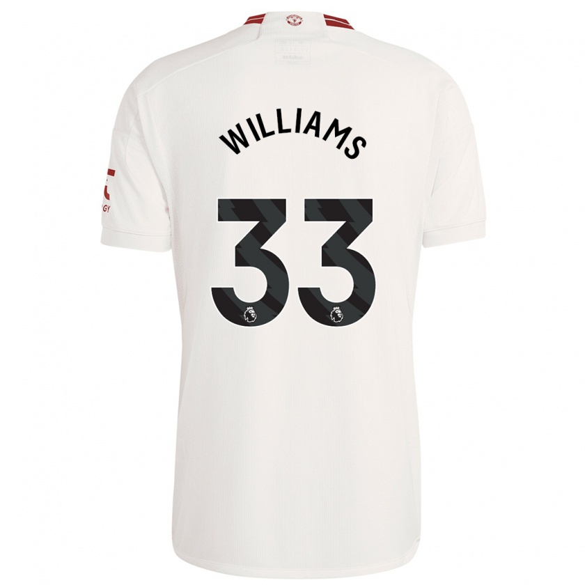 Kandiny Férfi Brandon Williams #33 Fehér Harmadik Számú Jersey 2023/24 Mez Póló Ing