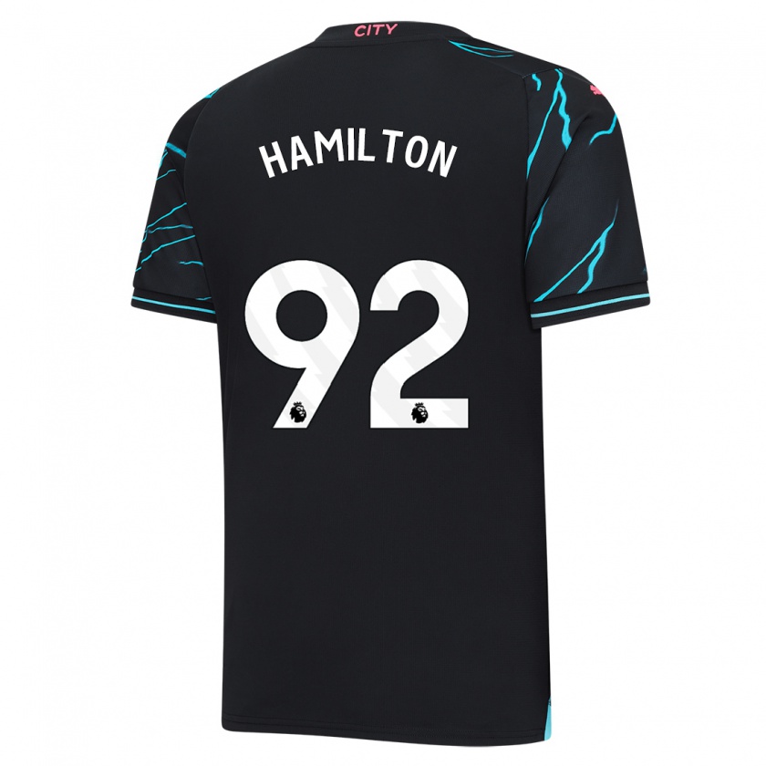 Kandiny Férfi Micah Hamilton #92 Sötétkék Harmadik Számú Jersey 2023/24 Mez Póló Ing