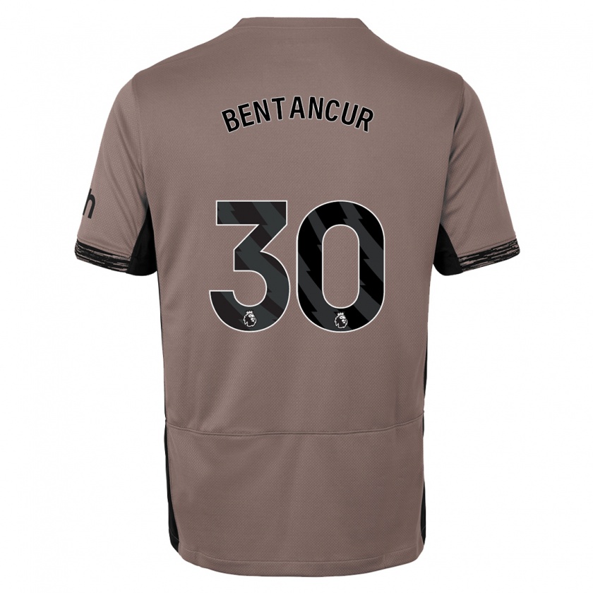 Kandiny Férfi Rodrigo Bentancur #30 Sötét Bézs Harmadik Számú Jersey 2023/24 Mez Póló Ing