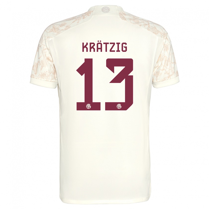 Kandiny Férfi Frans Krätzig #13 Törtfehér Harmadik Számú Jersey 2023/24 Mez Póló Ing