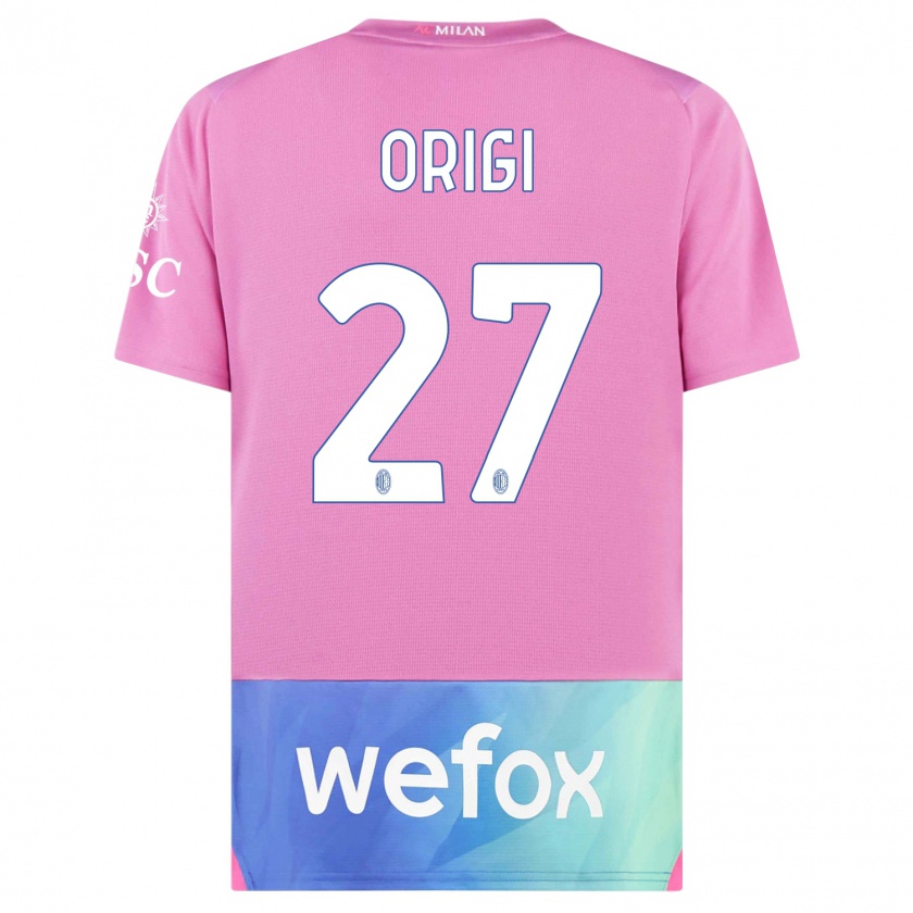 Kandiny Férfi Divock Origi #27 Pink Lila Harmadik Számú Jersey 2023/24 Mez Póló Ing