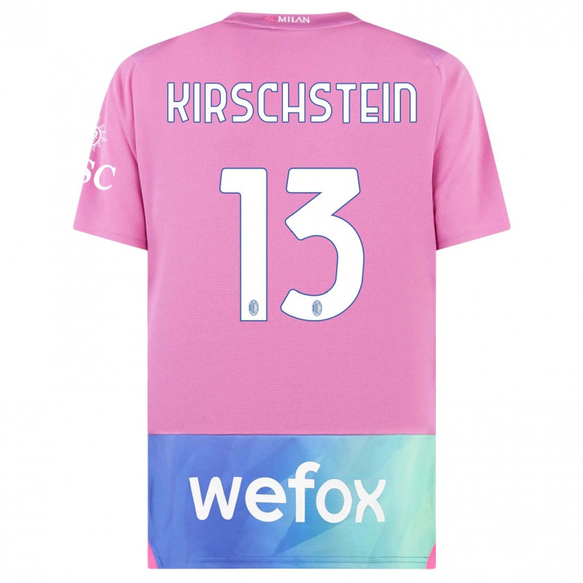 Kandiny Férfi Merle Kirschstein #13 Pink Lila Harmadik Számú Jersey 2023/24 Mez Póló Ing