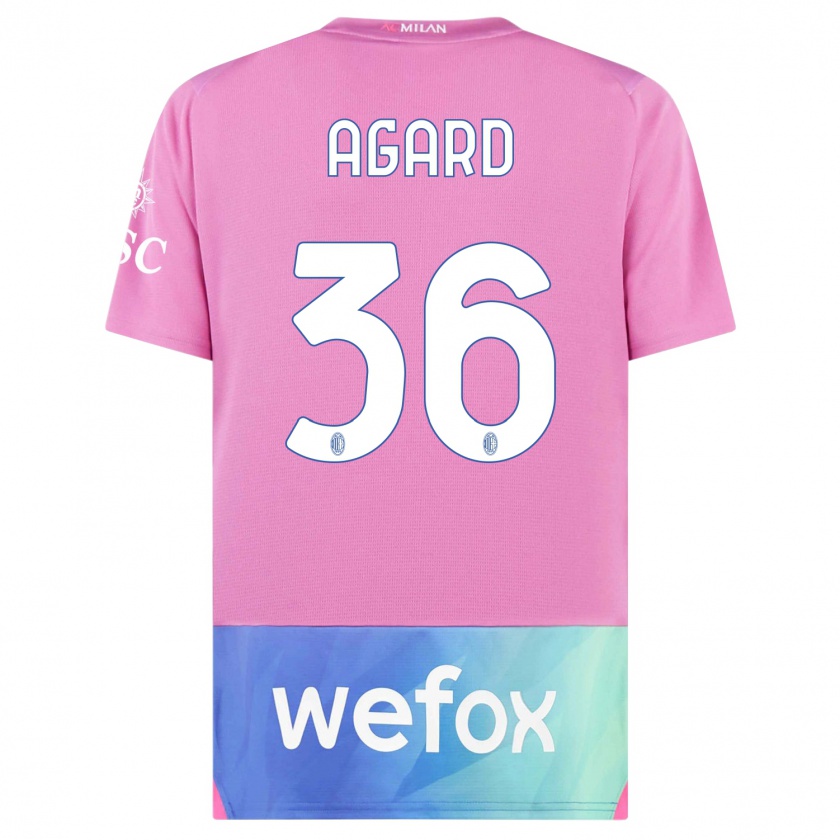 Kandiny Férfi Laura Agard #36 Pink Lila Harmadik Számú Jersey 2023/24 Mez Póló Ing