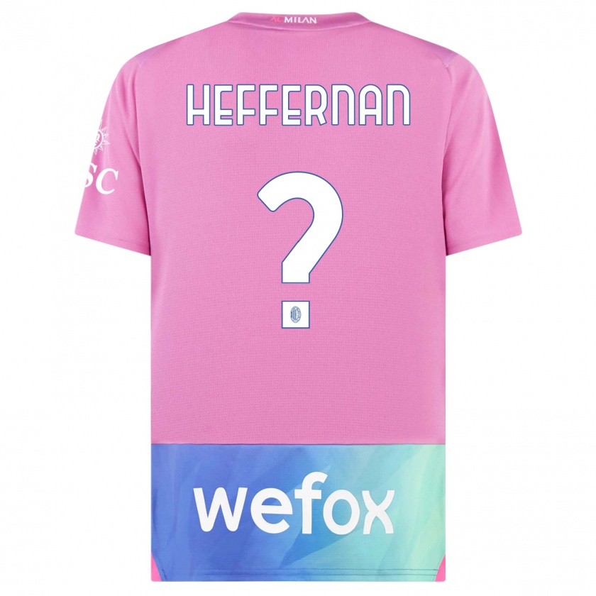 Kandiny Férfi Cathal Heffernan #0 Pink Lila Harmadik Számú Jersey 2023/24 Mez Póló Ing