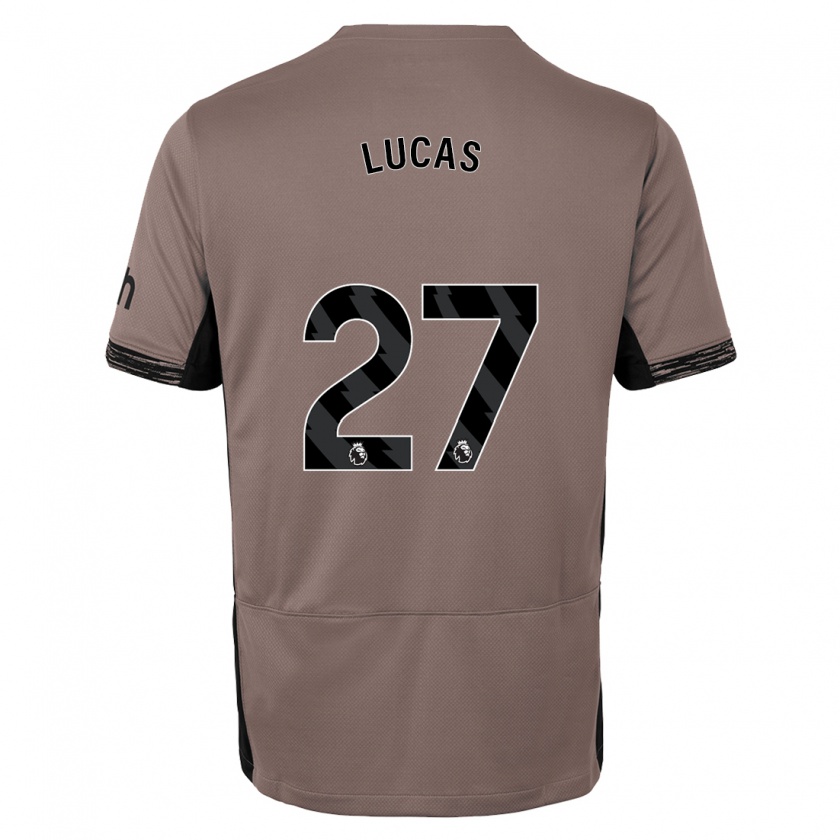 Kandiny Női Lucas Moura #27 Sötét Bézs Harmadik Számú Jersey 2023/24 Mez Póló Ing