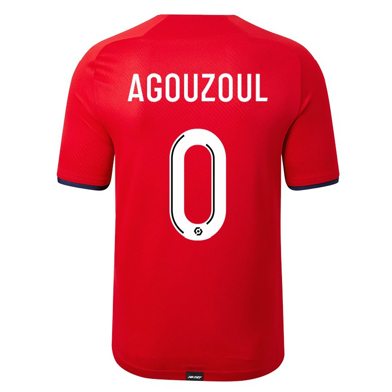 Férfi Labdarúgás Saad Agouzoul #0 Piros Hazai Jersey 2021/22 Mez Póló Ing