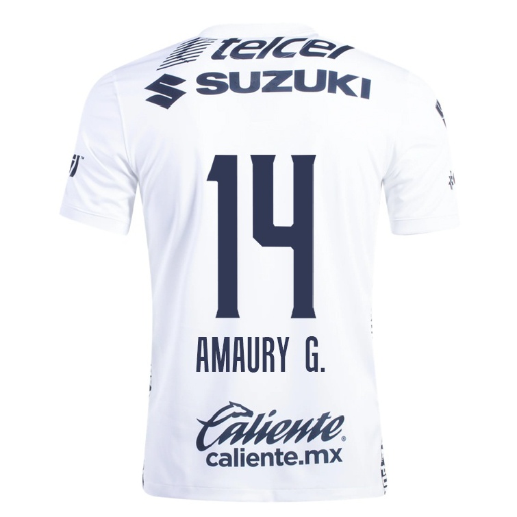 Férfi Labdarúgás Amaury Garcia #14 Fehér Hazai Jersey 2021/22 Mez Póló Ing