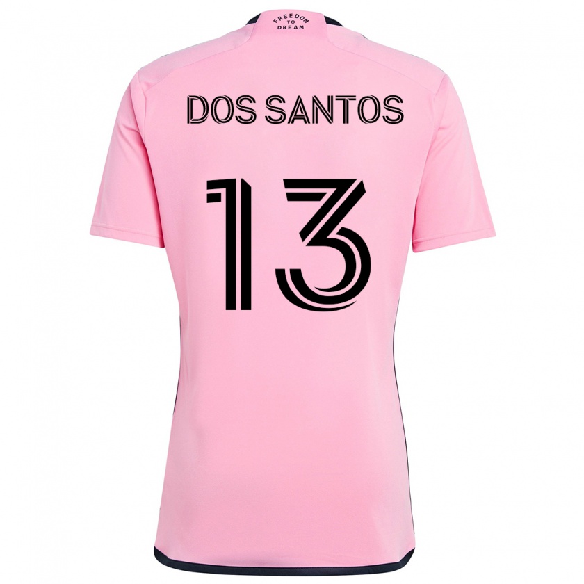 Kandiny Gyermek Cj Dos Santos #13 Rózsaszín Hazai Jersey 2024/25 Mez Póló Ing