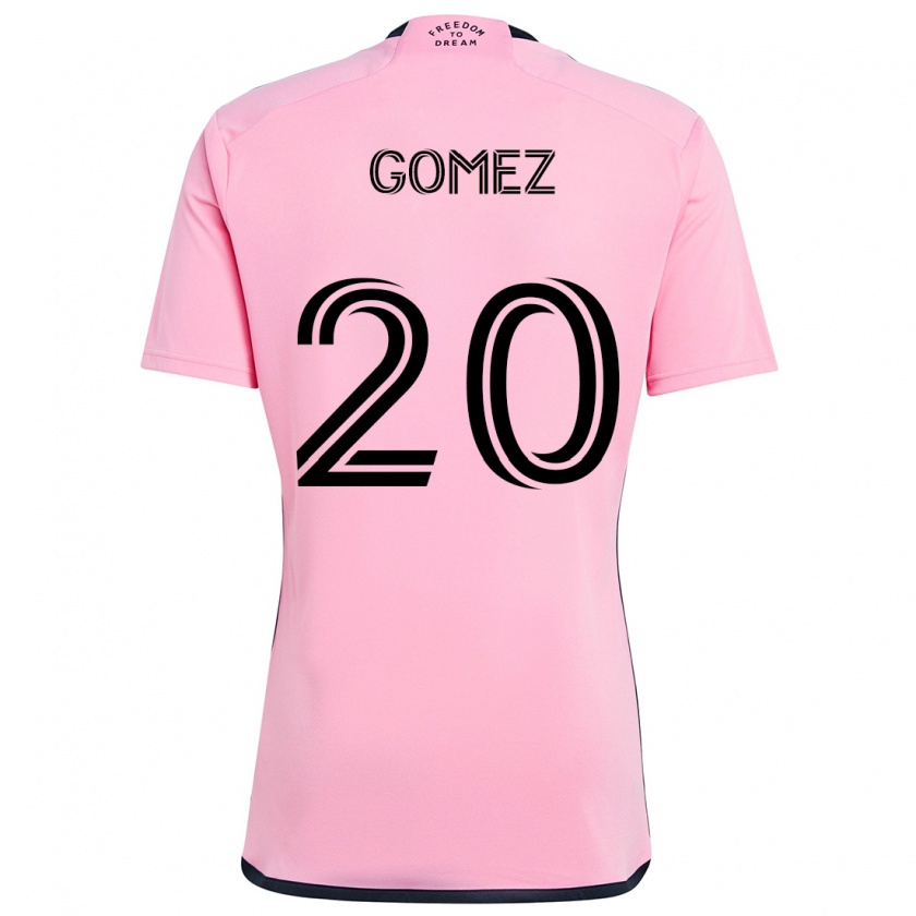 Kandiny Gyermek Diego Gómez #20 Rózsaszín Hazai Jersey 2024/25 Mez Póló Ing