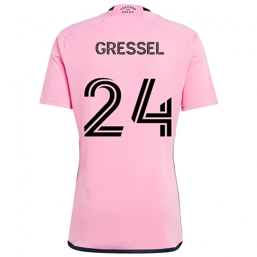 Kandiny Gyermek Julian Gressel #24 Rózsaszín Hazai Jersey 2024/25 Mez Póló Ing