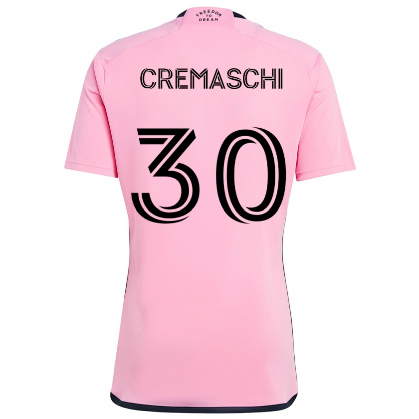 Kandiny Gyermek Benja Cremaschi #30 Rózsaszín Hazai Jersey 2024/25 Mez Póló Ing