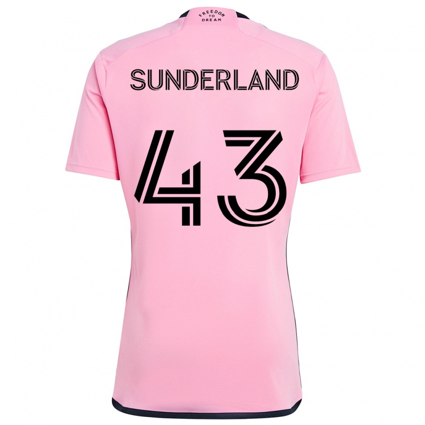 Kandiny Gyermek Lawson Sunderland #43 Rózsaszín Hazai Jersey 2024/25 Mez Póló Ing