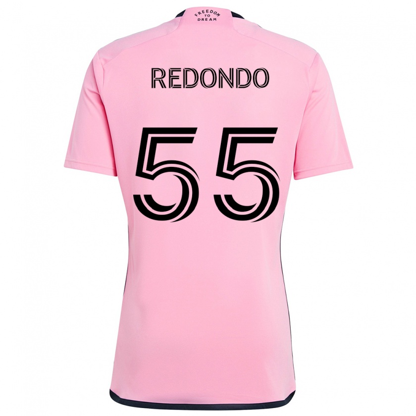 Kandiny Gyermek Federico Redondo #55 Rózsaszín Hazai Jersey 2024/25 Mez Póló Ing