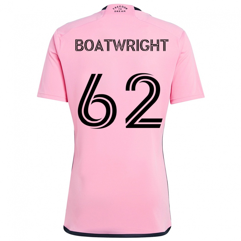 Kandiny Gyermek Israel Boatwright #62 Rózsaszín Hazai Jersey 2024/25 Mez Póló Ing