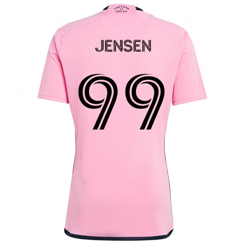 Kandiny Gyermek Cole Jensen #99 Rózsaszín Hazai Jersey 2024/25 Mez Póló Ing