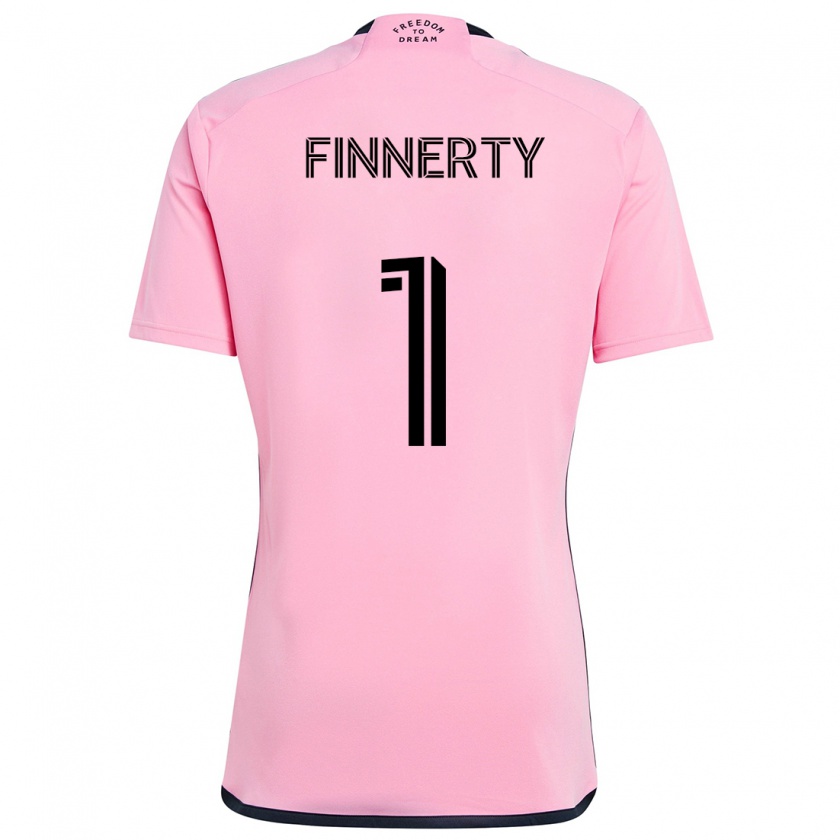 Kandiny Gyermek Owen Finnerty #1 Rózsaszín Hazai Jersey 2024/25 Mez Póló Ing