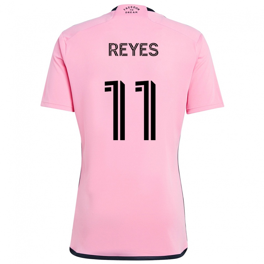 Kandiny Gyermek Dairon Reyes #11 Rózsaszín Hazai Jersey 2024/25 Mez Póló Ing