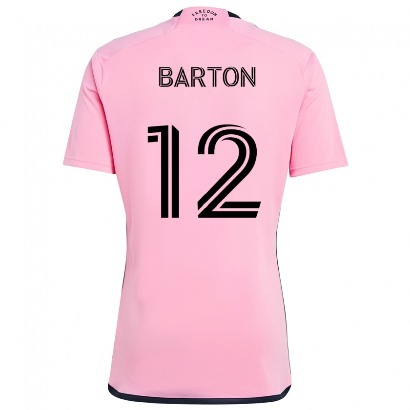 Kandiny Gyermek Tye Barton #12 Rózsaszín Hazai Jersey 2024/25 Mez Póló Ing