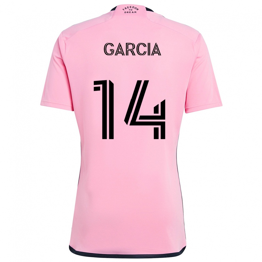 Kandiny Gyermek Santiago Garcia #14 Rózsaszín Hazai Jersey 2024/25 Mez Póló Ing