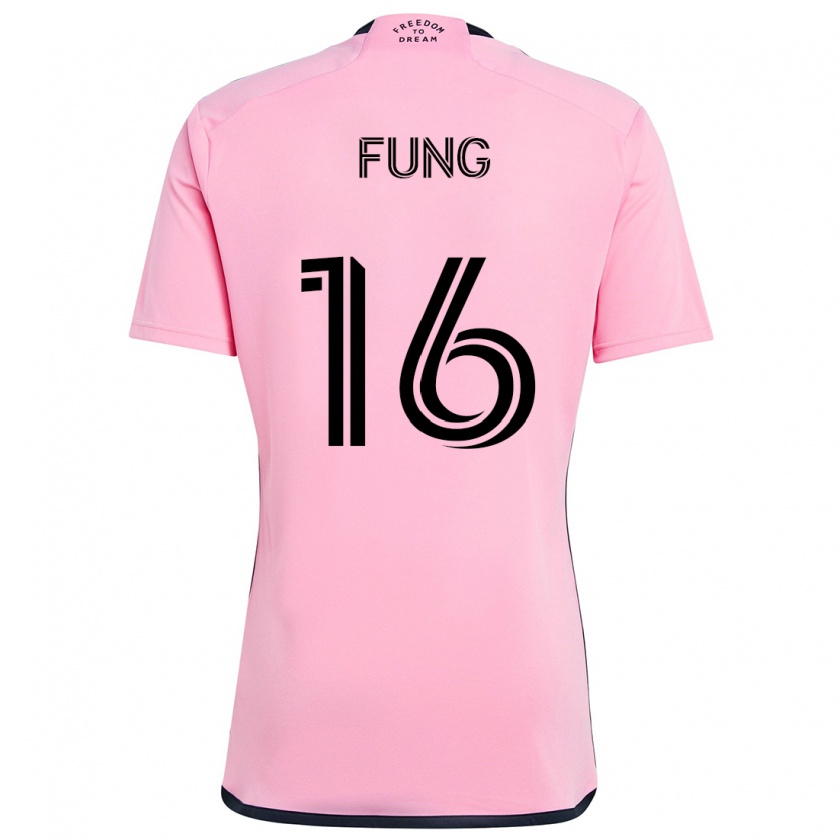 Kandiny Gyermek Victor Fung #16 Rózsaszín Hazai Jersey 2024/25 Mez Póló Ing