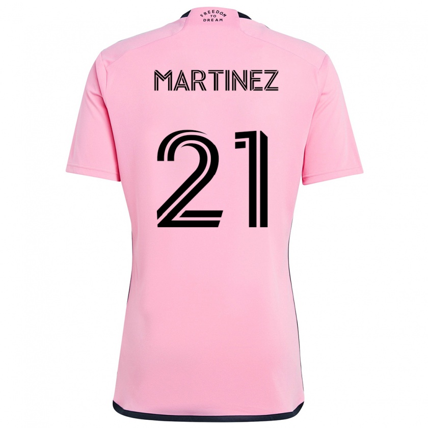 Kandiny Gyermek Derrek Martinez #21 Rózsaszín Hazai Jersey 2024/25 Mez Póló Ing