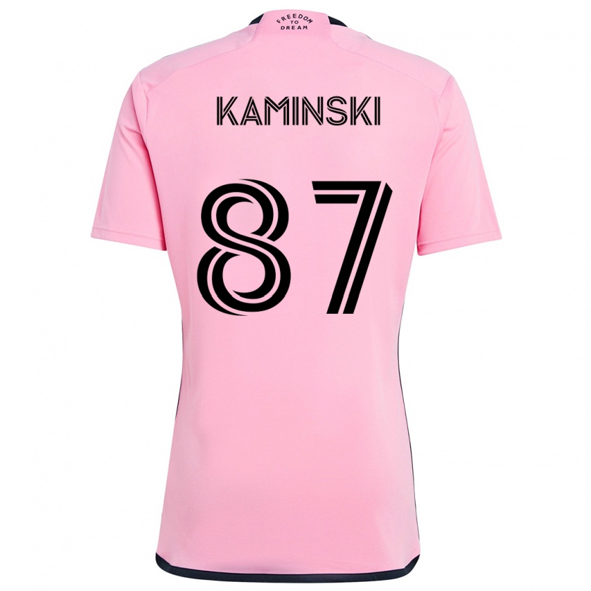 Kandiny Gyermek Brett Kaminski #87 Rózsaszín Hazai Jersey 2024/25 Mez Póló Ing