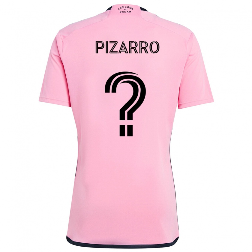 Kandiny Gyermek Rodolfo Pizarro #0 Rózsaszín Hazai Jersey 2024/25 Mez Póló Ing