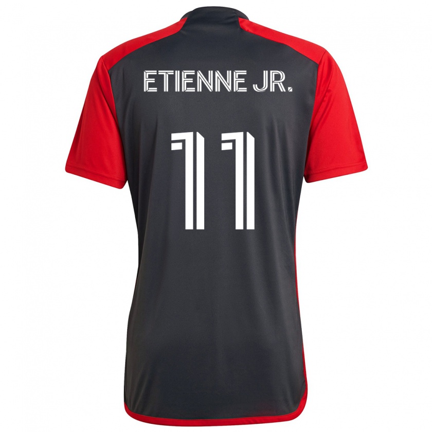 Kandiny Gyermek Derrick Etienne Jr. #11 Szürke Vörös Hazai Jersey 2024/25 Mez Póló Ing