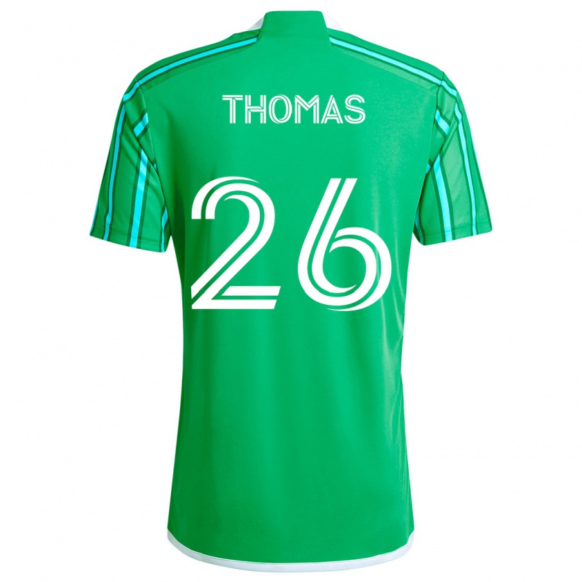 Kandiny Gyermek Andrew Thomas #26 Zöld Fehér Hazai Jersey 2024/25 Mez Póló Ing