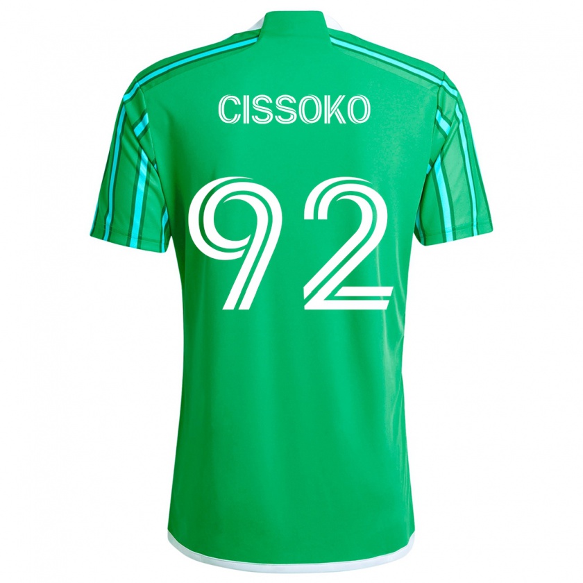 Kandiny Gyermek Abdoulaye Cissoko #92 Zöld Fehér Hazai Jersey 2024/25 Mez Póló Ing