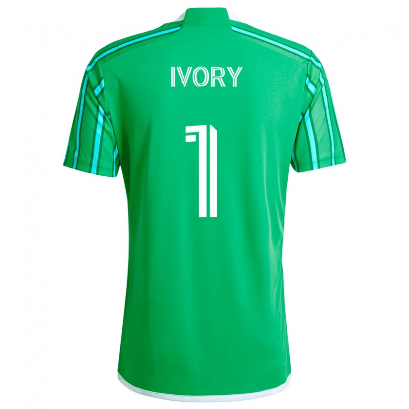 Kandiny Gyermek Laurel Ivory #1 Zöld Fehér Hazai Jersey 2024/25 Mez Póló Ing