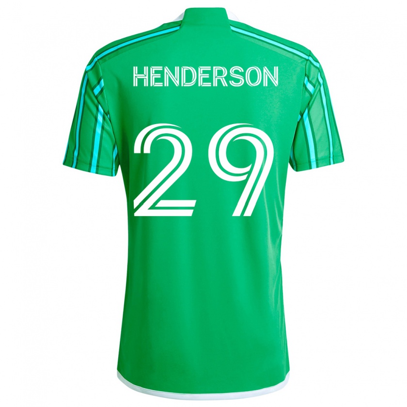 Kandiny Gyermek Anna Henderson #29 Zöld Fehér Hazai Jersey 2024/25 Mez Póló Ing