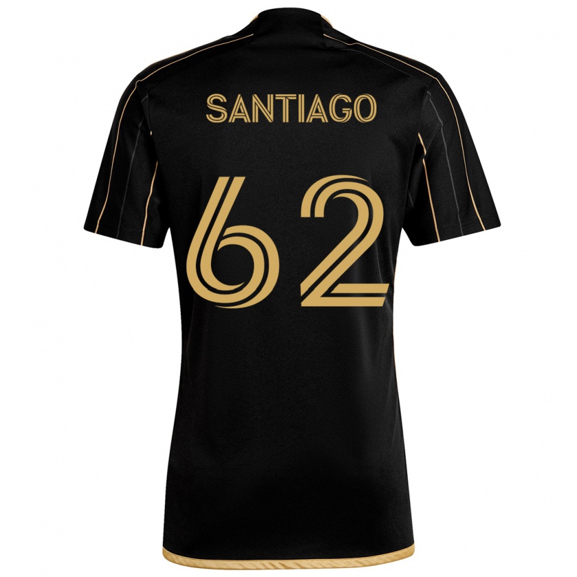 Kandiny Gyermek Joshua Santiago #62 Fekete Arany Hazai Jersey 2024/25 Mez Póló Ing