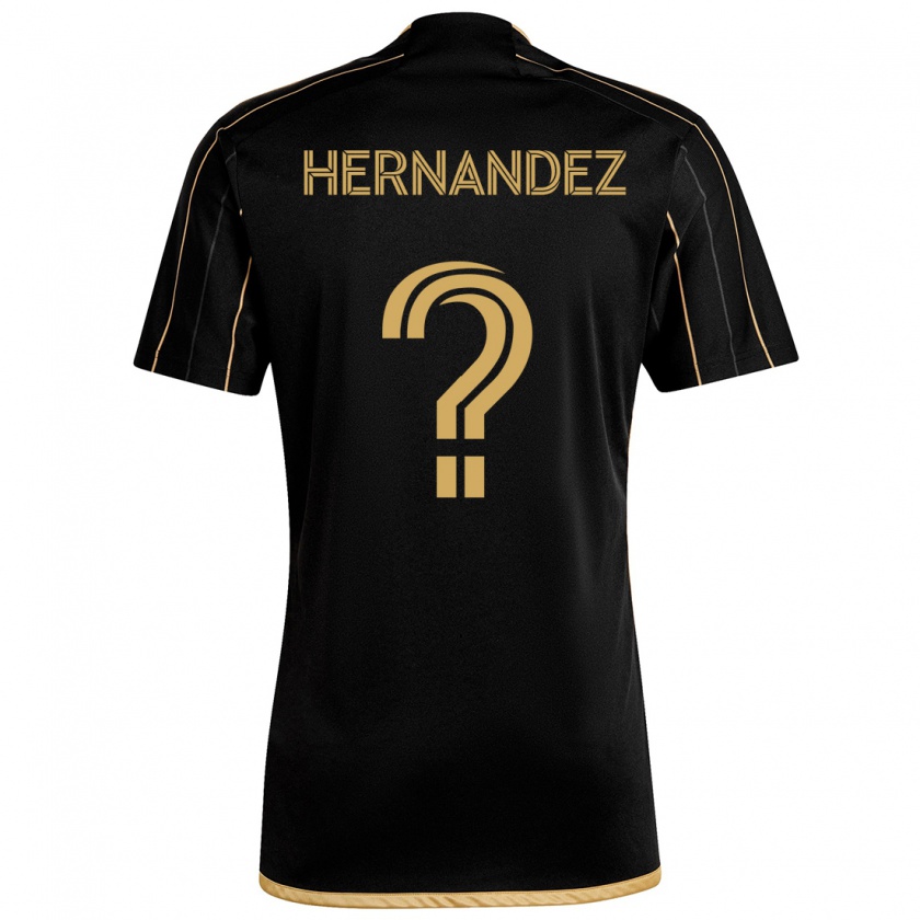 Kandiny Gyermek Javier Hernandez #0 Fekete Arany Hazai Jersey 2024/25 Mez Póló Ing