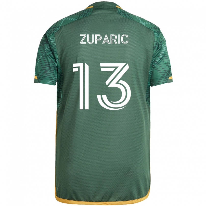 Kandiny Gyermek Dario Zuparic #13 Zöld Narancs Hazai Jersey 2024/25 Mez Póló Ing