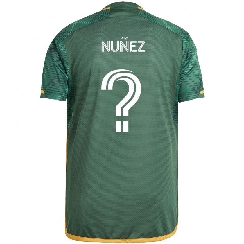 Kandiny Gyermek Daniel Nuñez #0 Zöld Narancs Hazai Jersey 2024/25 Mez Póló Ing