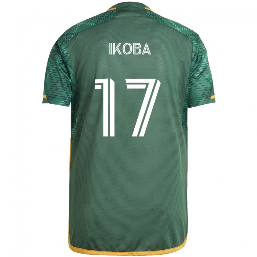 Kandiny Gyermek Tega Ikoba #17 Zöld Narancs Hazai Jersey 2024/25 Mez Póló Ing