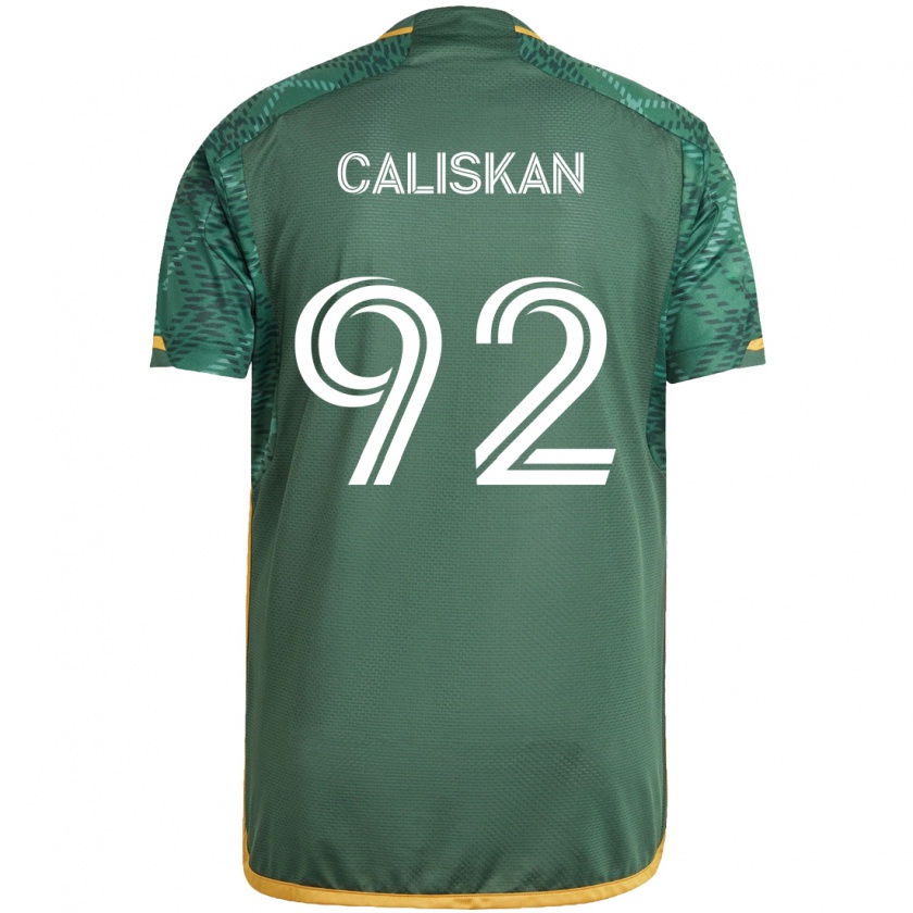 Kandiny Gyermek Noel Caliskan #92 Zöld Narancs Hazai Jersey 2024/25 Mez Póló Ing