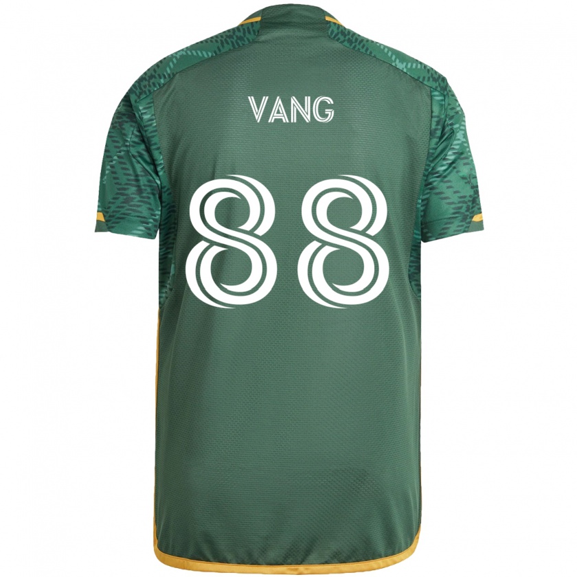 Kandiny Gyermek Michael Vang #88 Zöld Narancs Hazai Jersey 2024/25 Mez Póló Ing