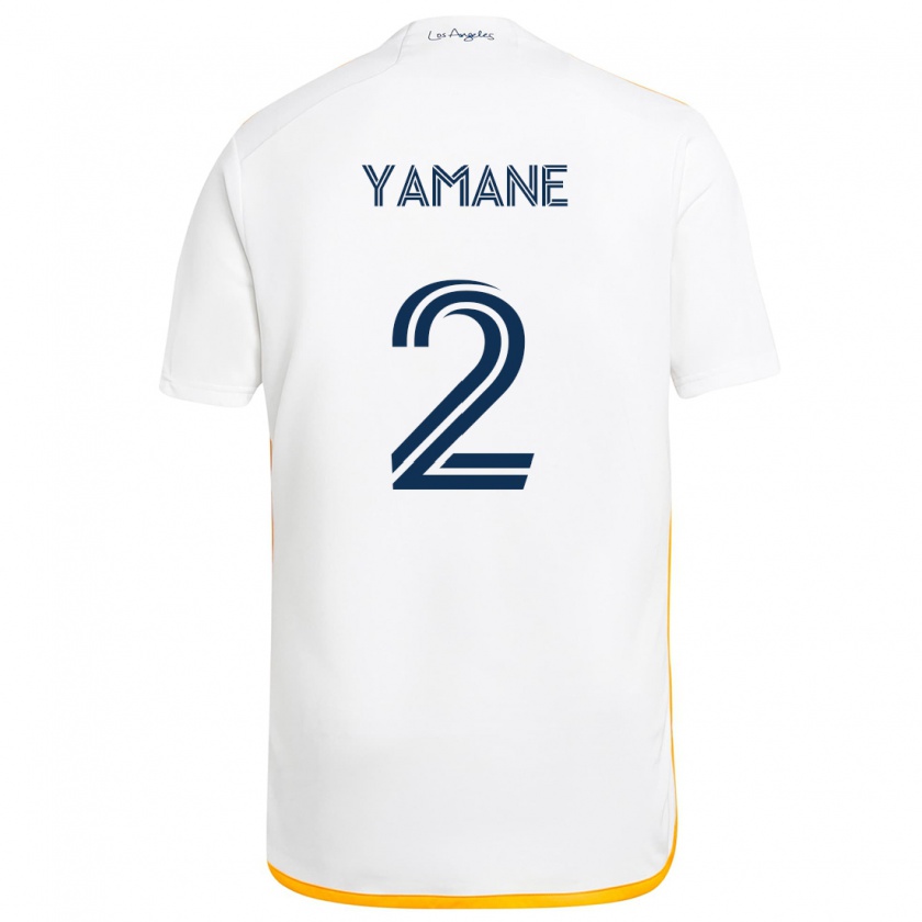 Kandiny Gyermek Miki Yamane #2 Fehér Sárga Hazai Jersey 2024/25 Mez Póló Ing