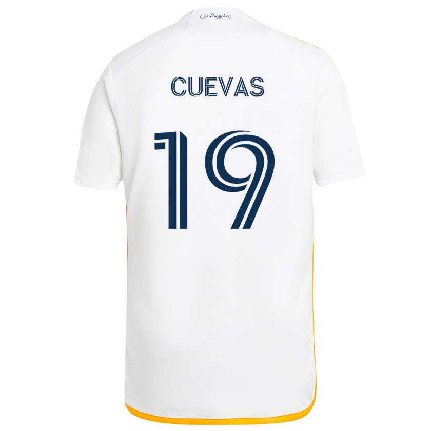 Kandiny Gyermek Mauricio Cuevas #19 Fehér Sárga Hazai Jersey 2024/25 Mez Póló Ing