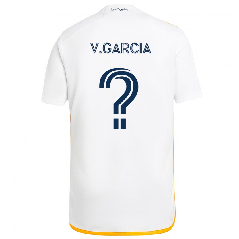 Kandiny Gyermek Vicente Garcia #0 Fehér Sárga Hazai Jersey 2024/25 Mez Póló Ing