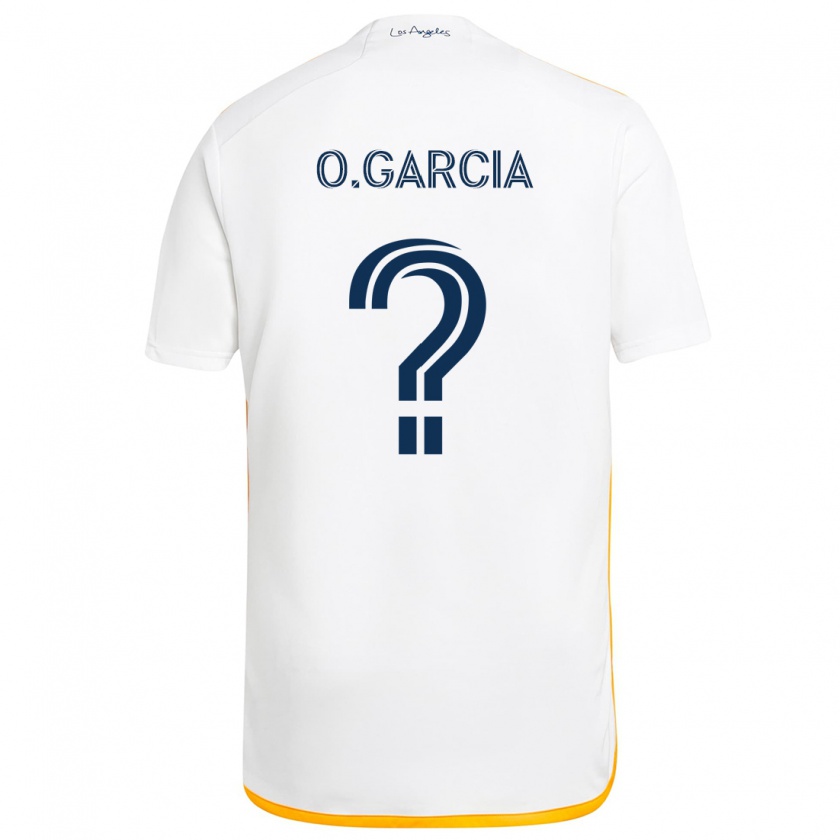 Kandiny Gyermek Omar Garcia #0 Fehér Sárga Hazai Jersey 2024/25 Mez Póló Ing