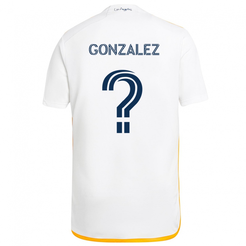 Kandiny Gyermek Miguel Gonzalez #0 Fehér Sárga Hazai Jersey 2024/25 Mez Póló Ing