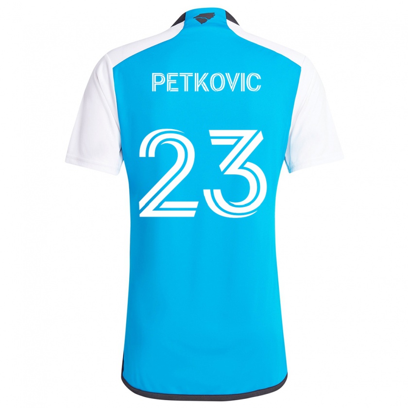 Kandiny Gyermek Nikola Petkovic #23 Kék Fehér Hazai Jersey 2024/25 Mez Póló Ing