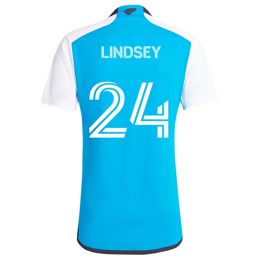 Kandiny Gyermek Jaylin Lindsey #24 Kék Fehér Hazai Jersey 2024/25 Mez Póló Ing